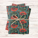 Search for poppies wrapping paper Vintage