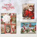 Search for elves wrapping paper Vintage