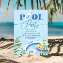 Search for pool party invitations Gender neutral