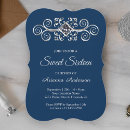 Search for navy blue diamond invitations Glitter