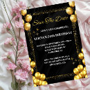 Search for save the date 50th birthday invitations Script typography