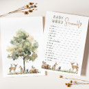 Search for adventure baby shower games Woodland animals