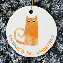 Search for orange christmas tree decorations Cat