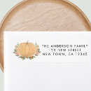 Search for rustic mailing return address labels Pumpkin