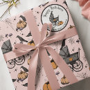 Search for vintage hats wrapping paper Pink