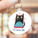 Search for anti cat key rings Childless cat lady