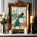 Search for vintage peacock posters Botanical