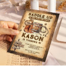 Search for barreling birthday invitations Cowboy