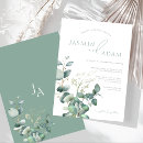 Search for eucalyptus leaves wedding invitations Simple