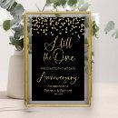 Search for anniversary wedding signs Black and gold