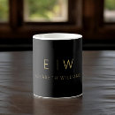 Search for gold initial coffee mugs For her
