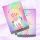 Search for rainbow colours invitations Unicorn