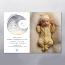 Search for moon birth announcement cards Over the moon