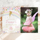 Search for rainbow fairy birthday invitations Whimsical