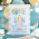 Search for one in the sun birthday invitations Summer birthday party