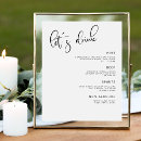 Search for signature drink menu posters Bride groom