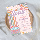 Search for spirit birthday invitations Pink