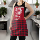 Search for red black plaid aprons Chequered pattern