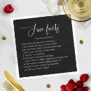 Search for couple fun facts wedding napkins Minimalist