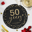 Search for 50th anniversary gold plates Black and gold