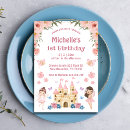 Search for pink floral 1st birthday invitations Kids