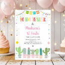 Search for cactus birthday invitations No time to siesta