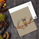 Search for owl on a branch postcards Animal