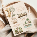 Search for jungle animals 1st birthday invitations Safari