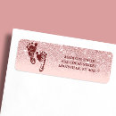 Search for baby footprint return address labels Girl baby shower