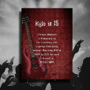 Search for red guitar invitations Grunge