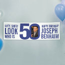 Search for blue birthday banners White