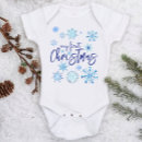Search for my first christmas baby bodysuits Watercolor