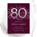 Search for maroon and silver invitations For her