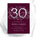 Search for maroon and silver invitations For her