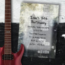 Search for electric guitar birthday invitations Teenager