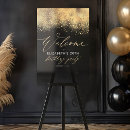 Search for 50th birthday welcome signs Black and gold