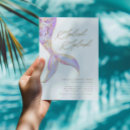 Search for purple mermaid invitations Under the sea