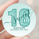 Search for teal sweet 16 stickers Modern