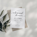 Search for classic rehearsal dinner invitations Black and white
