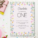 Search for floral girl birthday invitations Wildflower