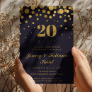 Search for 20th wedding anniversary invitations Glitter