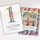 Search for bright 1st birthday invitations Colourful