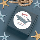 Search for whale thank you stickers Boy baby shower