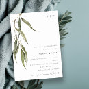 Search for eucalyptus leaves bridal shower invitations Modern elegant