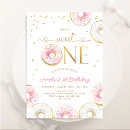 Search for doughnut 1st birthday invitations Pink