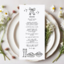 Search for cute wedding menus Retro