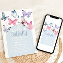 Search for butterfly birthday invitations Girly