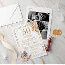 Search for elegant 50th wedding anniversary invitations Gold fiftieth