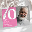 Search for photo 70th birthday invitations Typography