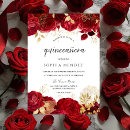 Search for elegant red and gold birthday invitations Flowers